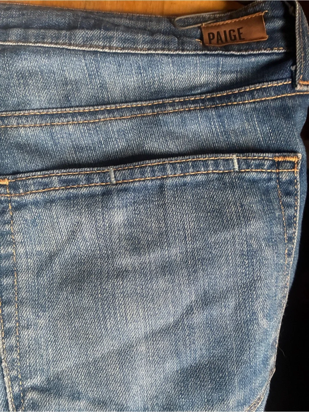 PAIGE Men's Slim Tapered Jeans Size 30 Medium Wash Whiskered Denim